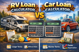 RV Loan Calculator versus Car Loan Calculator