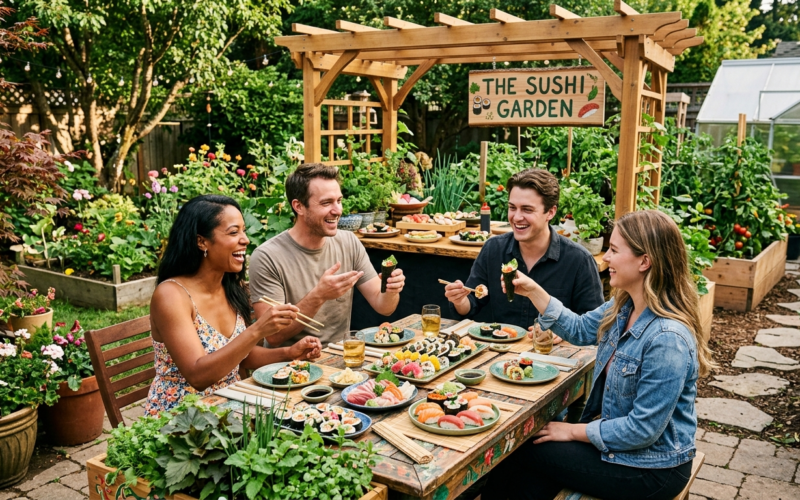 The idea of a sushi garden sounds like something belonging to a culinary school courtyard or a high-end restaurant patio. In reality, growing the core plants behind your favorite rolls