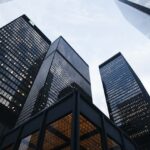 New York City financial district skyscrapers representing Wall Street and the US stock market
