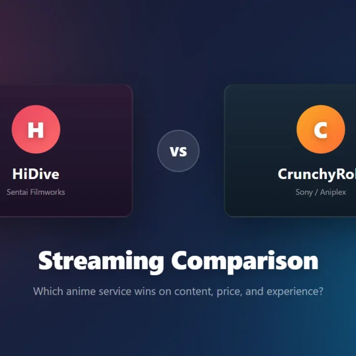 HiDive vs CrunchyRoll: Best Anime Streaming Comparison (2026)