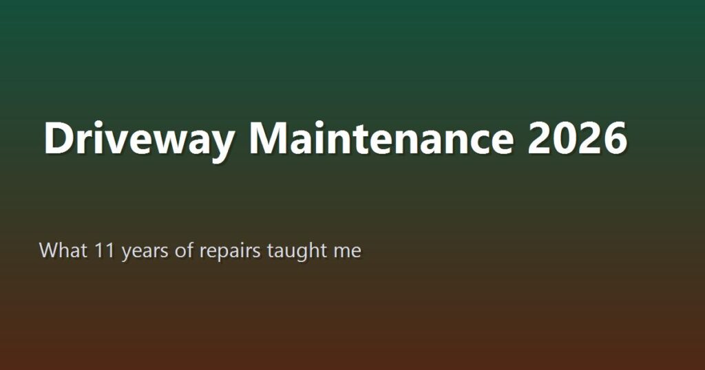 Seasonal Driveway Maintenance Checklist 2026: What I Learned From 11 Years of Cracks and Repairs