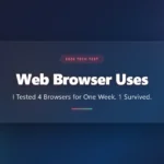 Web browser uses featured image showing browser testing results