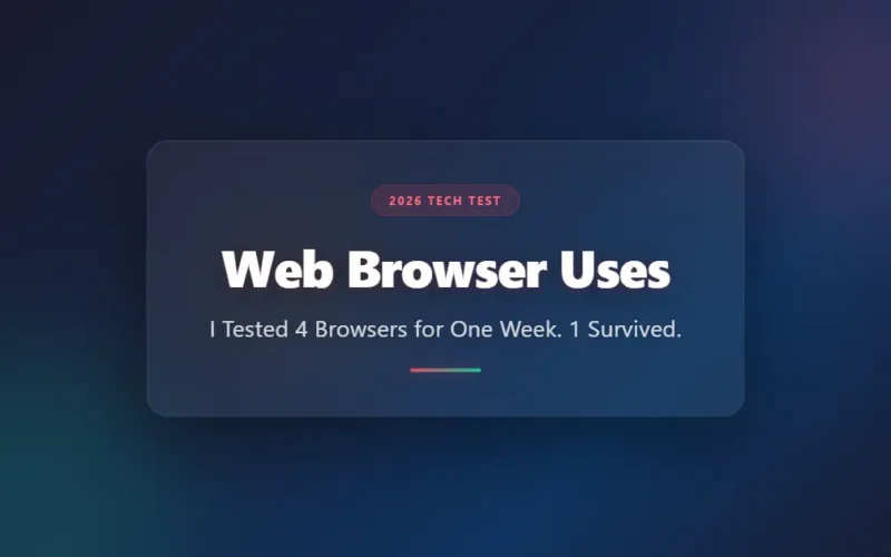 Web Browser Uses: I Tested 4 Browsers for One Week. 1 Survived.