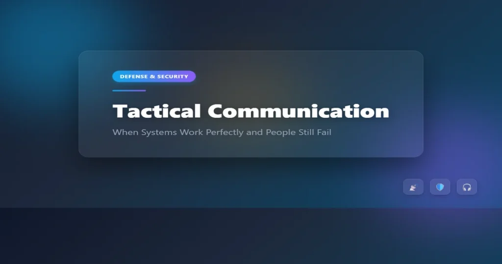 Tactical Communication: Essential Systems + Human Skills
